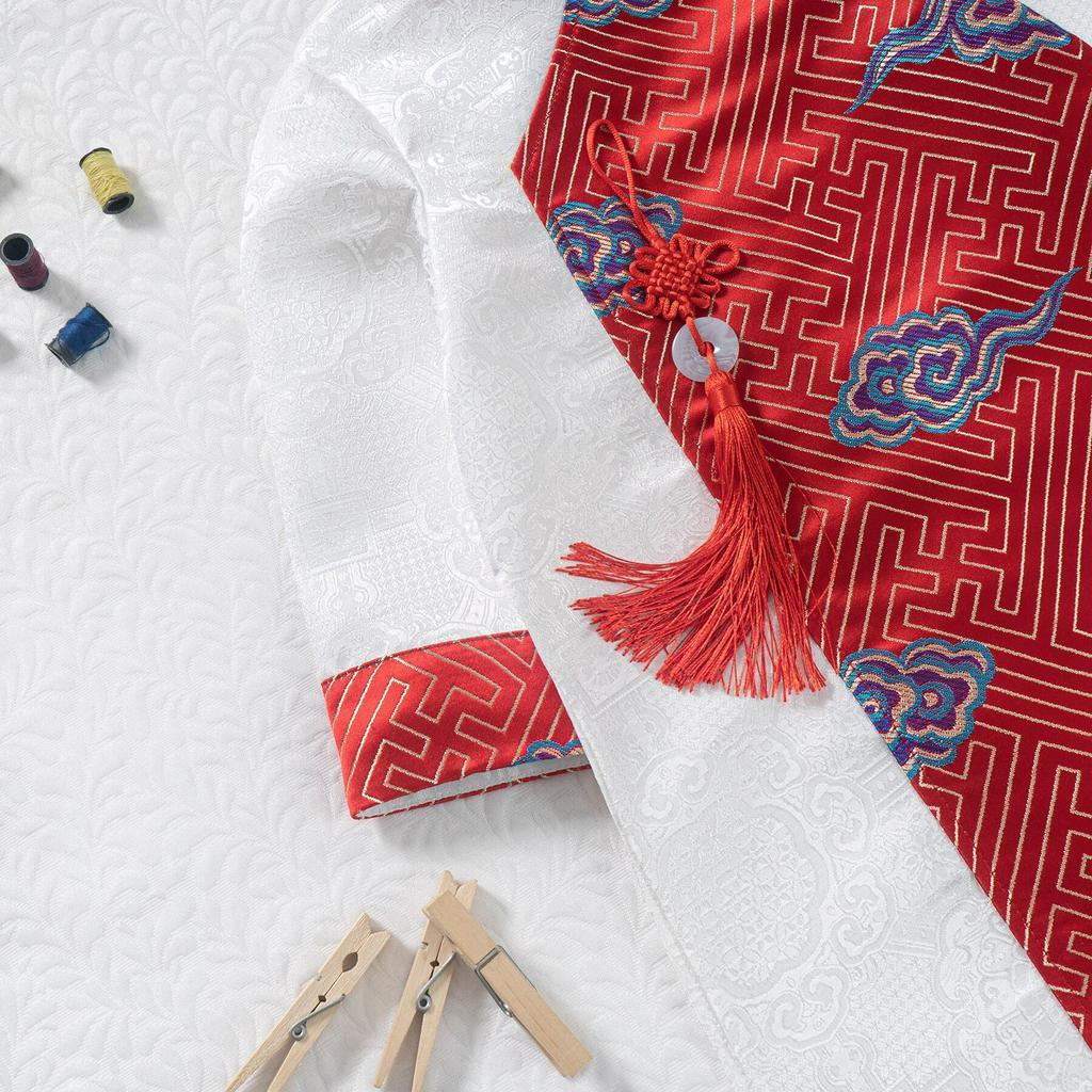 [HÀNG CAO CẤP] Áo dài Tết Yên Thành gấm bé trai - 2 màu đỏ, vàng