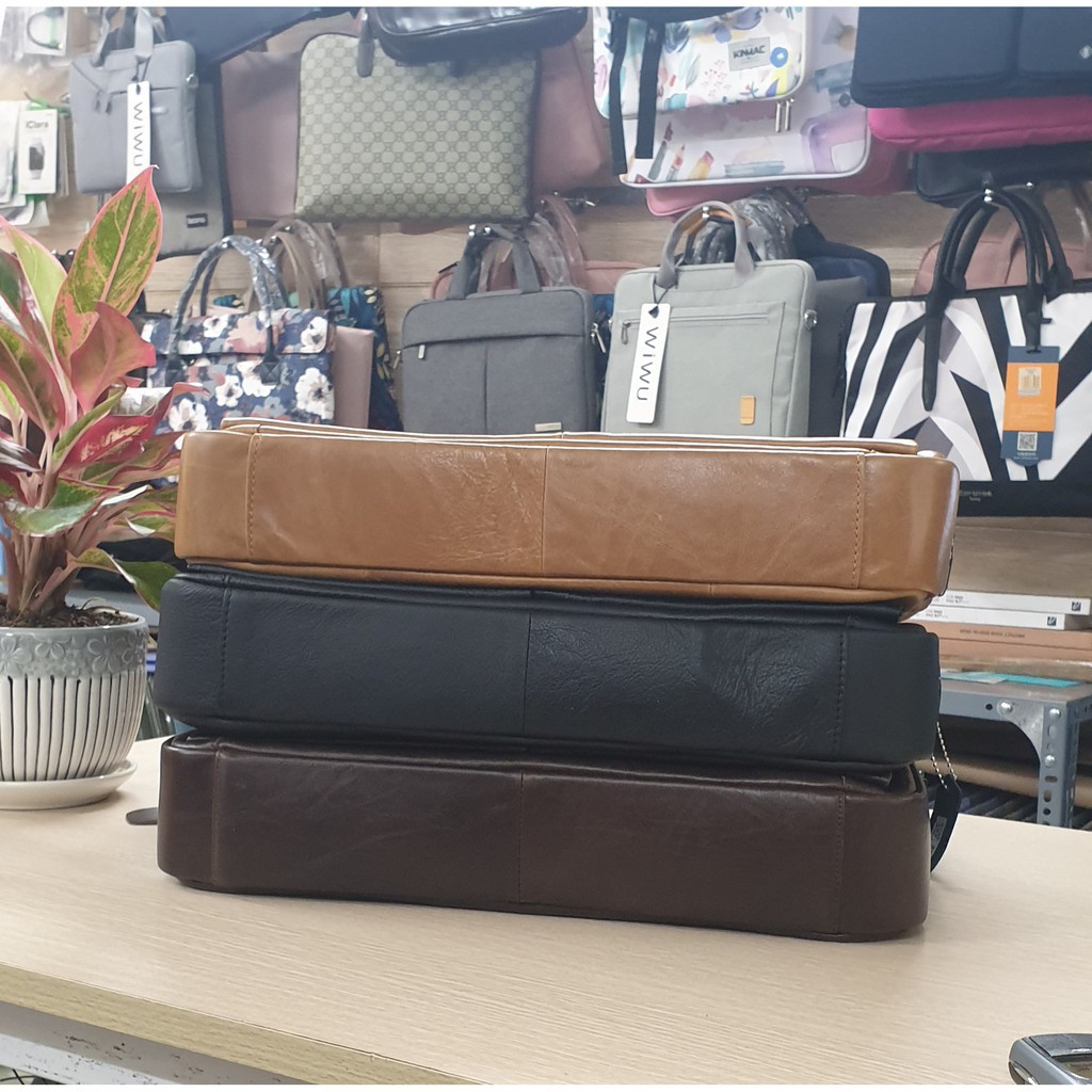 [ BH 12 Tháng] Túi Da Thật Đựng Máy 13.3 inch Đi Công Tác | BigBuy360 - bigbuy360.vn