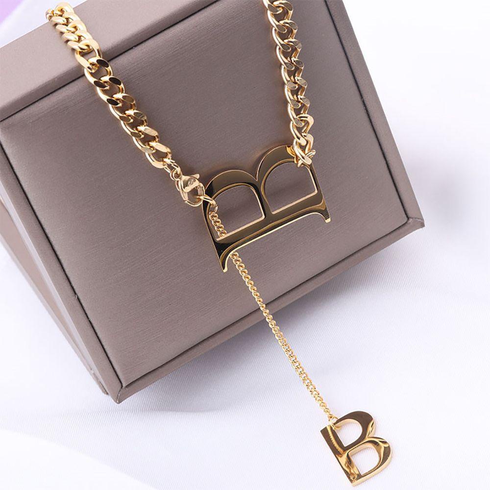 AROMA Vòng cổ Choker Mặt Chữ Đơn Giản Phong Cách Hip Hop Hàn Quốc Cho Nữ