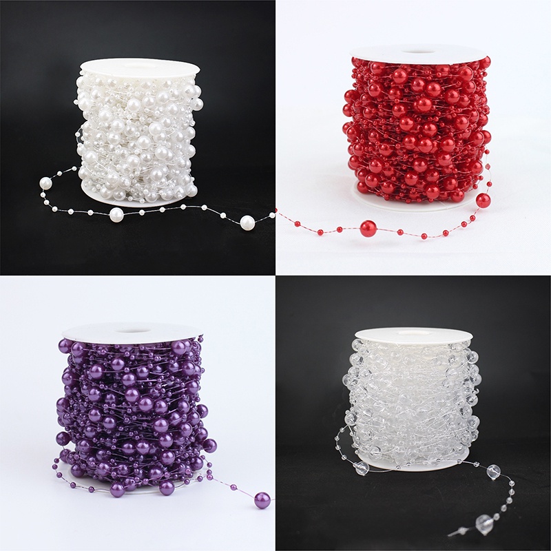 Chuỗi Hạt Ngọc Trai Nhân Tạo 30M 3 8mm Dùng Để Trang Trí Tiệc Cưới