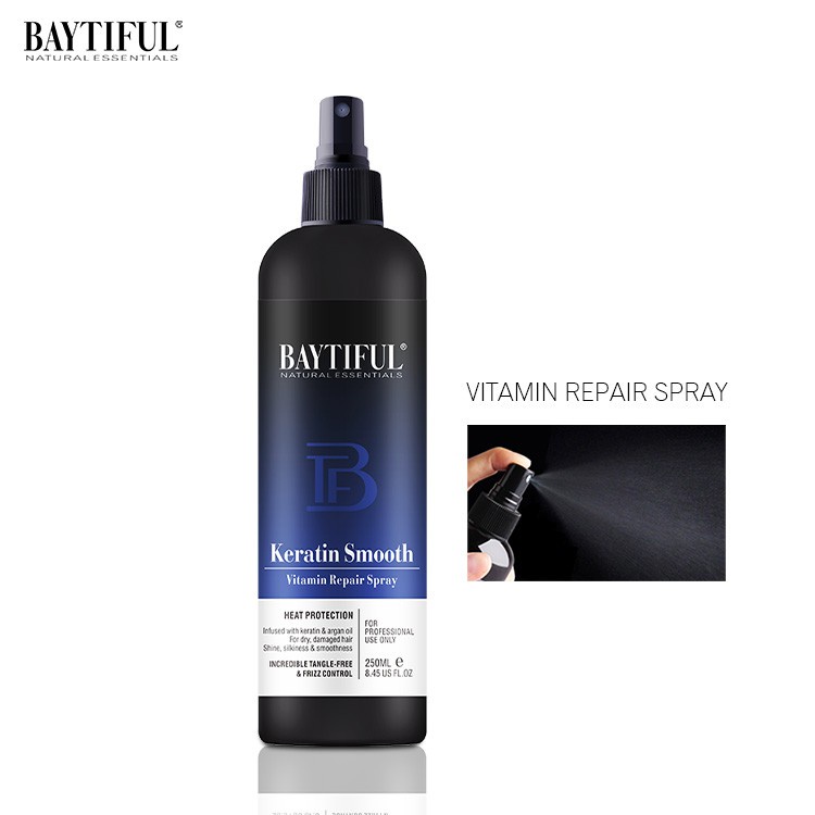 Xịt Dưỡng Phục Hồi Tóc BAYTIFUL Keratin Smooth Vitamin Hair Spray 250ml