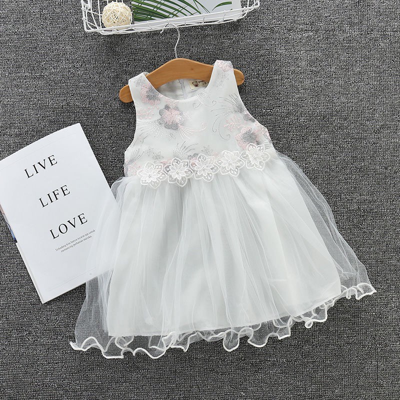 Váy sát nách đính hoa  cho bé gái N00253