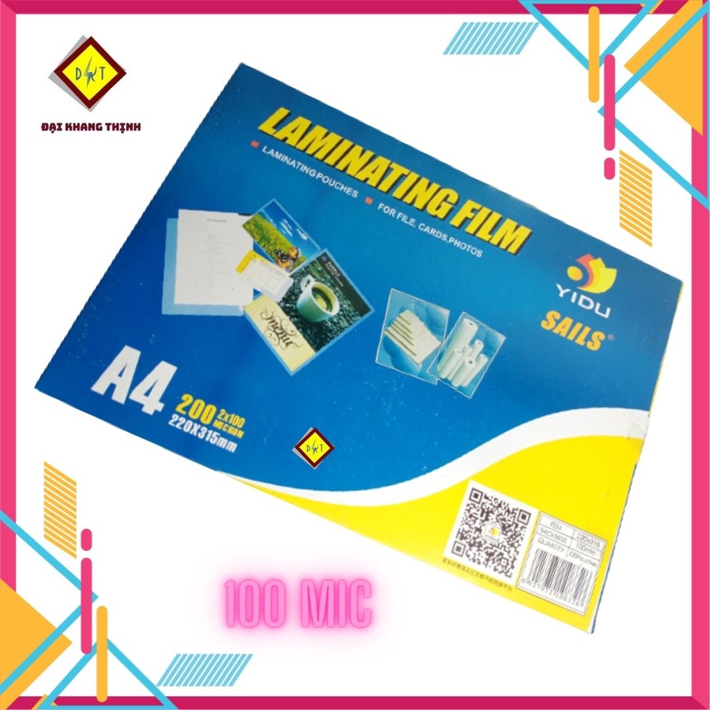 Màng ép nhựa Plastic A4 55mic 80mic 100mic 125mic CAM KẾT CHẤT LƯỢNG