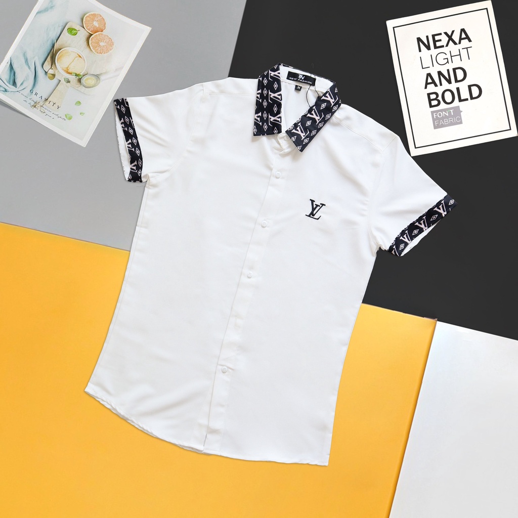 Áo sơ mi nam ngắn tay hàn quốc cao cấp họa tiết giá rẻ mẫu mới nhất AHFASHION