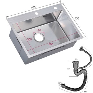 Chậu Rửa Chén Bát INOX SUS 304 1 hố