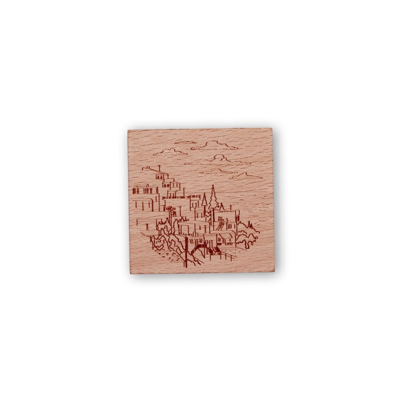 Con dấu gỗ vintage thành phố mơ ước Dream city HD189-K85 trang trí sổ Bullet journal, thiệp chúc mừng, sổ tay