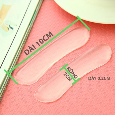 Miếng lót giày silicon chống trầy gót sau và chống tuột gót, lót gót giày silicon - MyNa Mart