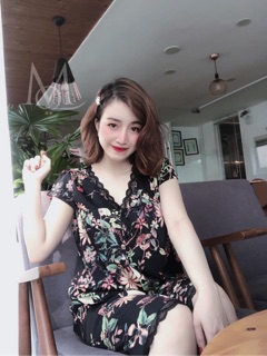 Bộ mặc nhà lụa cánh tiên