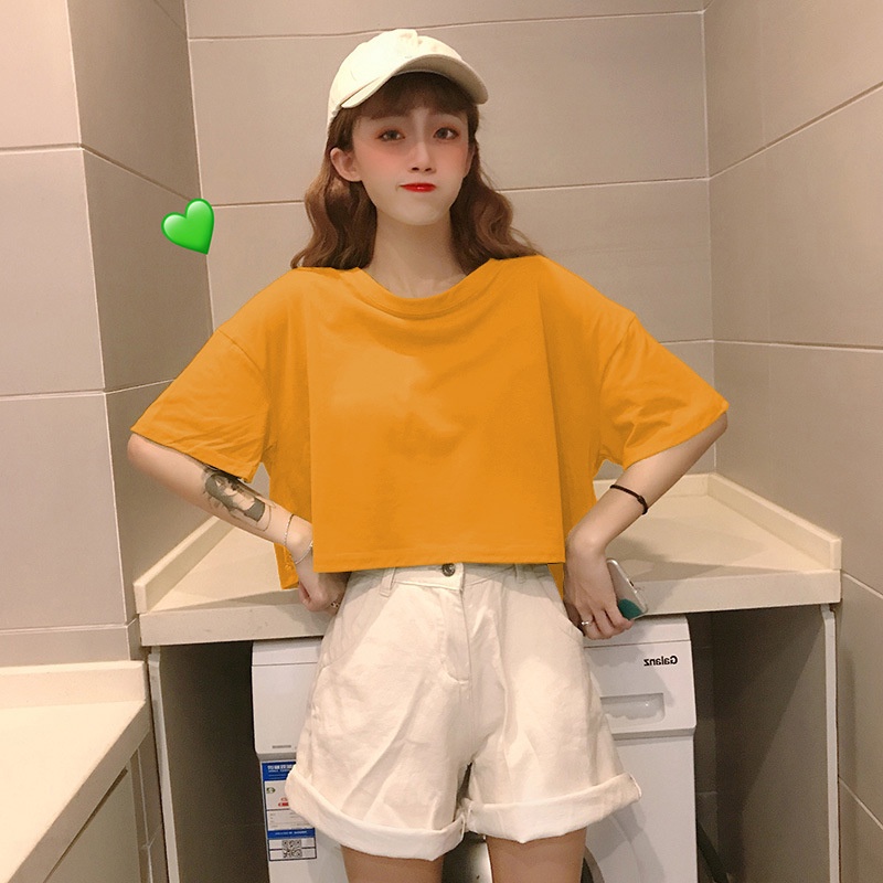 Áo Thun Croptop Tay Ngắn In Họa Tiết Độc Đáo Thời Trang Cho Nữ 2022