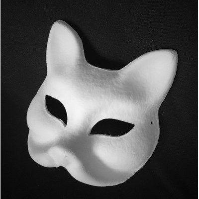 Mặt nạ hóa trang cáo trắng/ Mặt nạ mèo trắng trơn