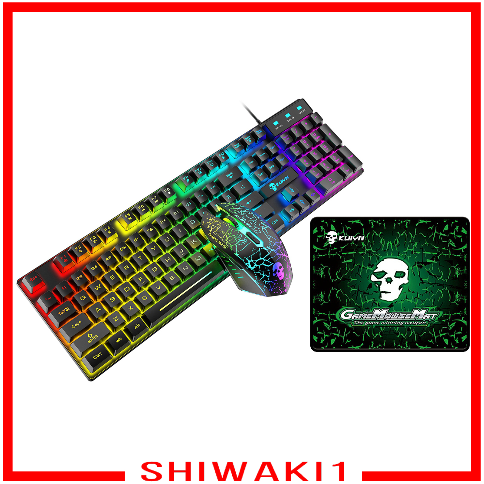 Combo Bàn Phím Cơ Gaming Shiwaki1 104 Phím Dành Cho Game Thủ