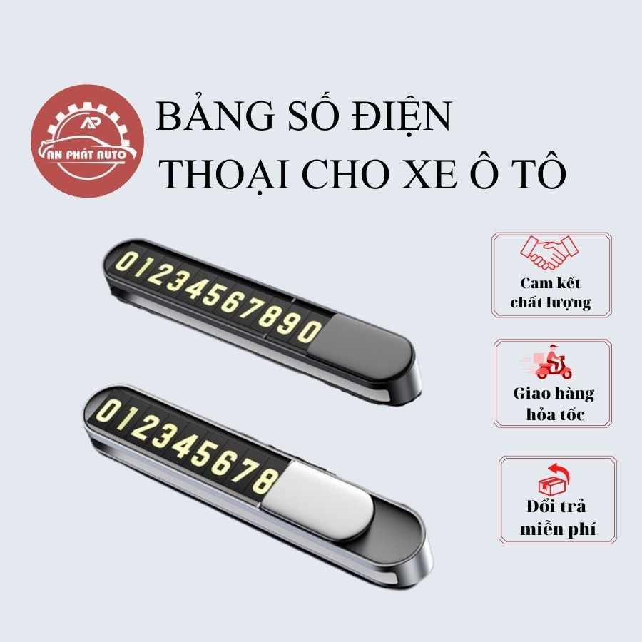 Bảng Số Điện Thoại Ô Tô Bằng Hợp Kim Kẽm Siêu Bền Dành Cho Mọi Loại Xe [Hàng Loại Tốt]