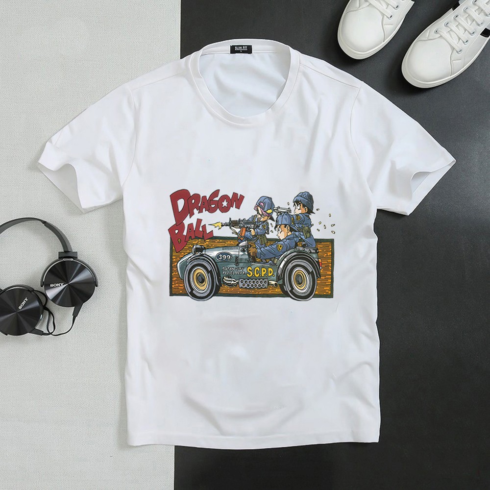 Áo thun cặp nam nữ cổ tròn Dragon Ball biệt đội Army- Áo phông local brand