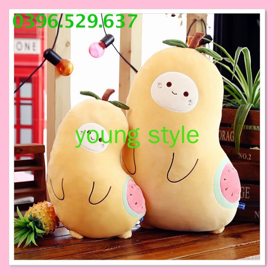 Gấu bông teddy bear hình trái lê. gấu nhồi bông trái cây siêu dễ thương Size 55 cm