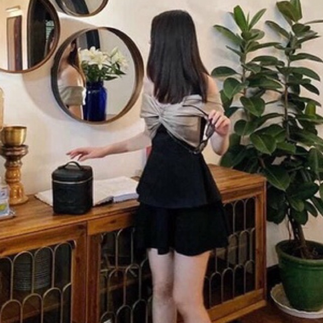 Đầm kiểu trễ vai bigsize, đầm xoè xoắn ngực trễ vai bigsize (60-90kg)