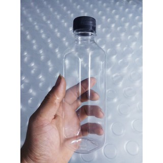 100 chai nhựa vuông 350ml nắp đen