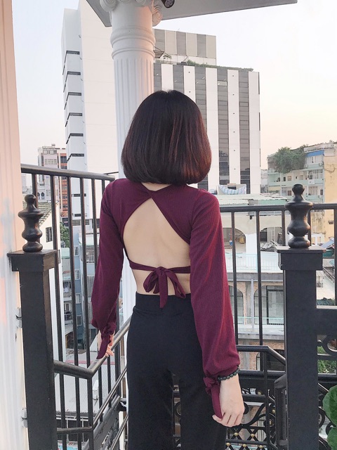 Áo croptop tay cột