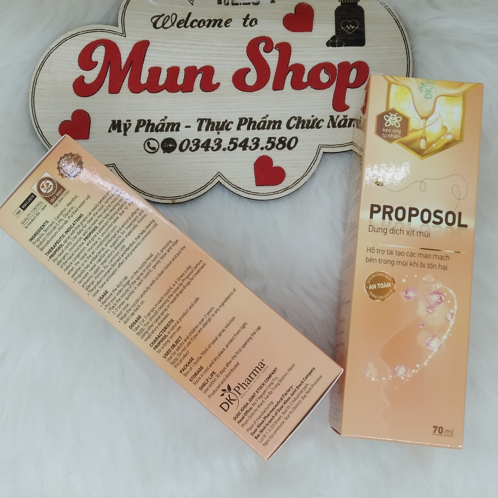 Dung dịch xịt rửa mũi keo ong PROPOSOL người lớn chai 70ml