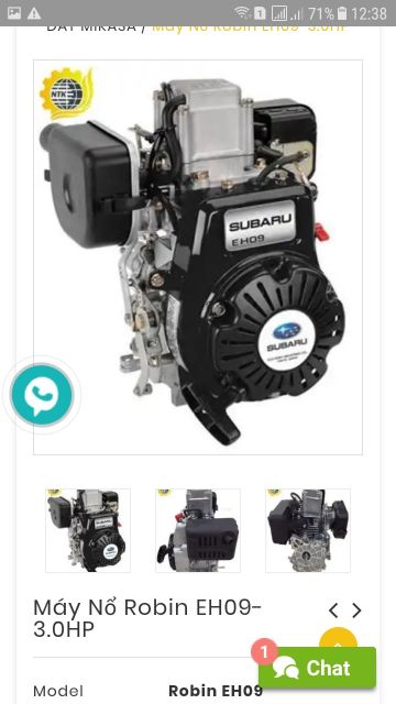 Piston+bạc máy xăng Eh09 Subaru/máy đầm 3hp subaru/piston 51ly