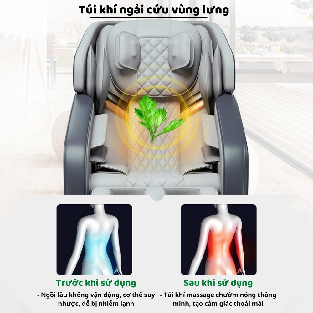 Ghế massage trị liệu toàn thân Kagawa K9 cao cấp đa chức năng công nghệ túi khí, nhiệt hồng ngoại Nhật Bản