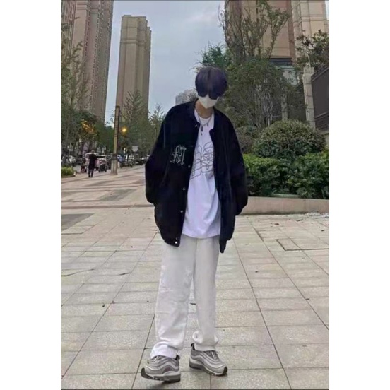 Áo Bomber nhung chữ MB cực chất