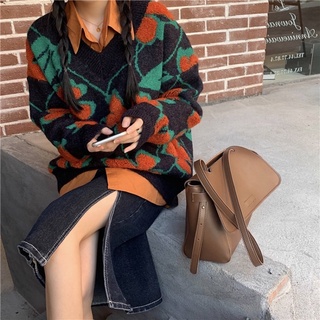 Áo gile len hoa cúc vintage ulzzang Hàn Quốc [Yannie]