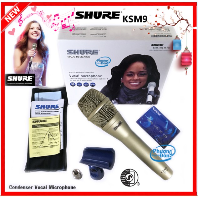 Micro Shure KSM9 MEXICO Có Dây Karaoke cao cấp sang trọng