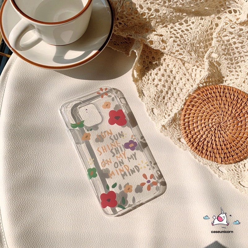 Ốp điện thoại TPU mềm trong suốt họa tiết hoa dành cho iPhone 6 6S 7 8 Plus 11 Pro Max XR X XS MAX SE 2020 | BigBuy360 - bigbuy360.vn