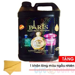 Nước giặt quần áo Thái Lan Paris 5 lít Đen cửa trước Tặng 1 khăn tắm