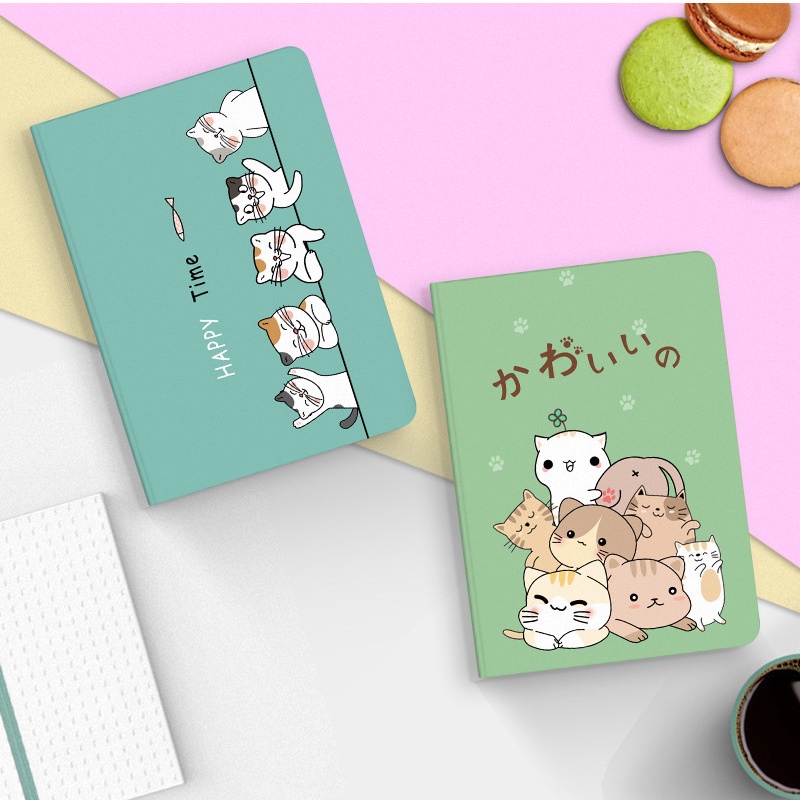 Bao Da pu Mềm Nắp Gập Thông Minh Họa Tiết Mèo Dễ Thương Cho Lenovo M10 plus X606f 10.3" M10 plus 10.3 TB-X606 X606