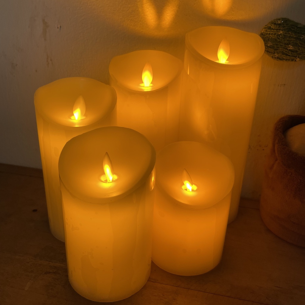 Nến điện tử sáp trơn trang trí nhà cửa, decor bàn tiệc, đám cưới chạy bằng pin