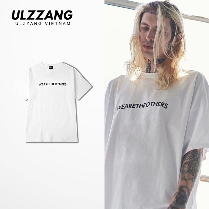 Áo thun tay lỡ ULZZANG cotton dáng unisex form rộng in hình wearetheothers | BigBuy360 - bigbuy360.vn