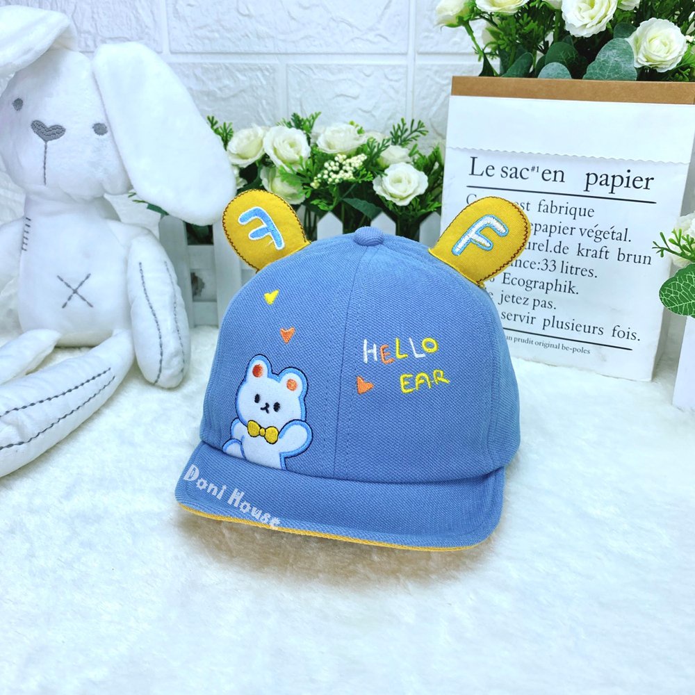 [Bé 6 Tháng - 1 Tuổi] Nón Kết Mũ Mềm Cho Bé Trai Và Bé Gái Từ 6 Tháng Đến 1 Tuổi Vòng Đầu 46cm Hình Chú Gấu NK290