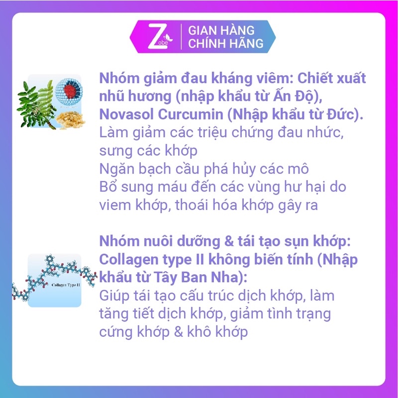 Viên uống Tái Tạo Khớp Thoái Hóa, Tăng Dịch Khớp, Cải Thiện Vận Động Crux (hộp 20v)