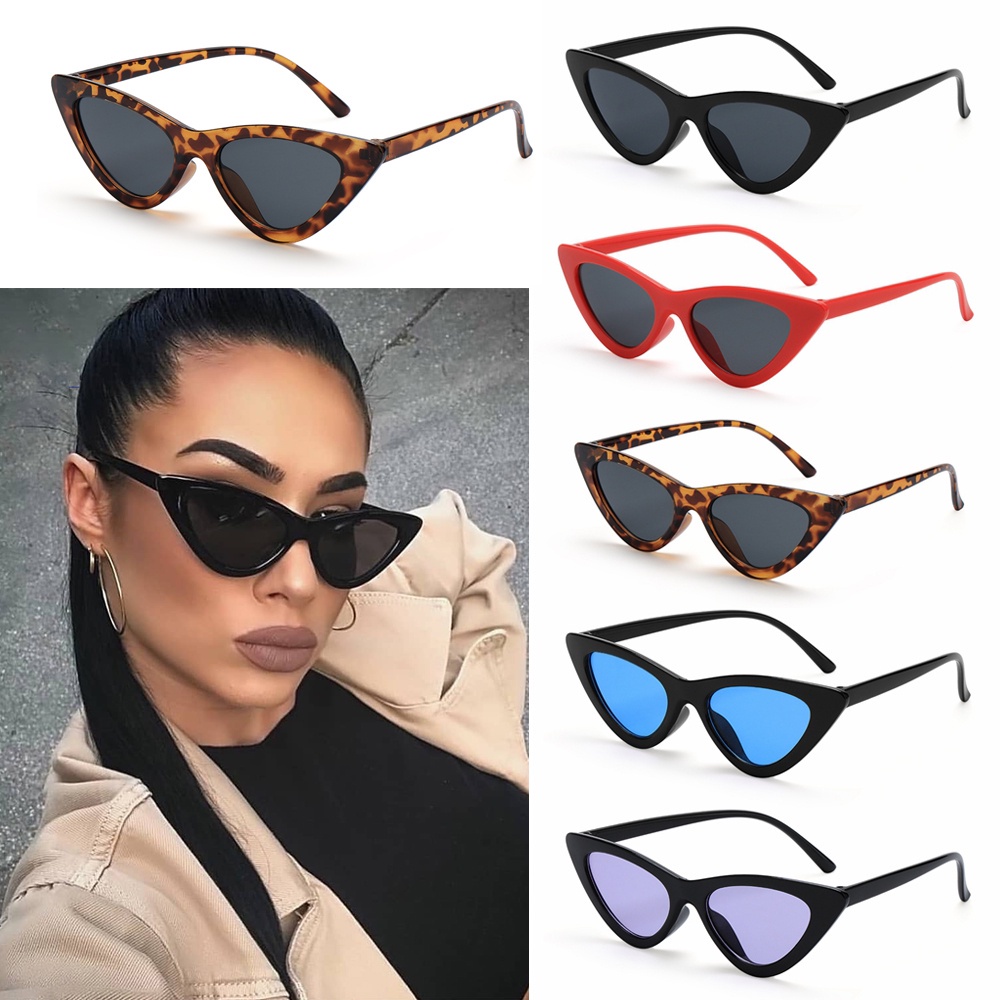 NIUYOU [Ready Stock] Sexy Retro Sunglasses UV400 Small Triangle Eyeglasses Fashion Vintage Women Sun Shades Eyewear
