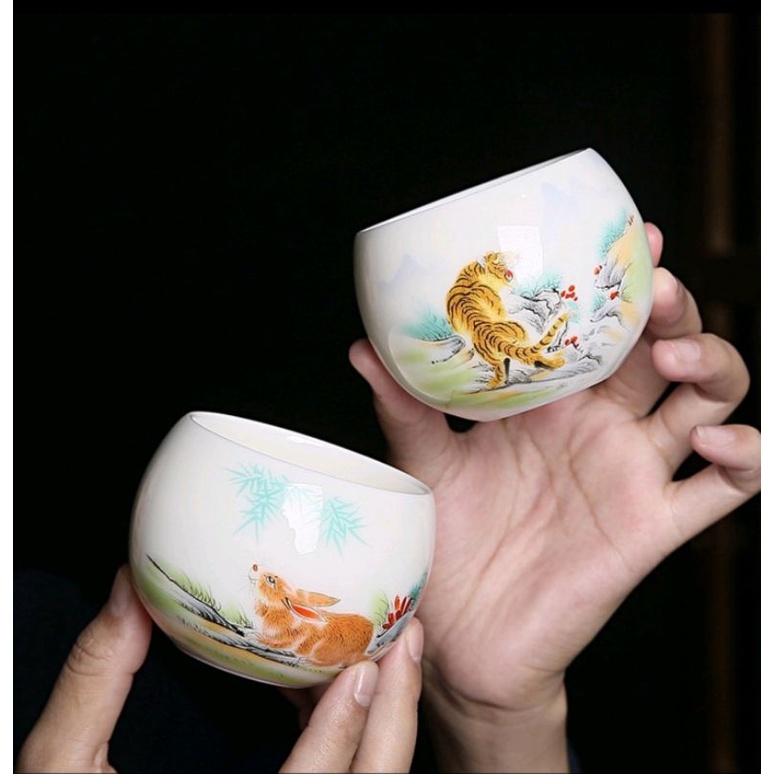 Chén sứ Cảnh Đức 12 con giáp