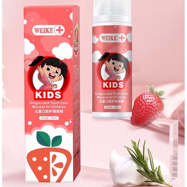 Kem đánh răng bọt WEIKE cho bé 1 tuổi trở lên