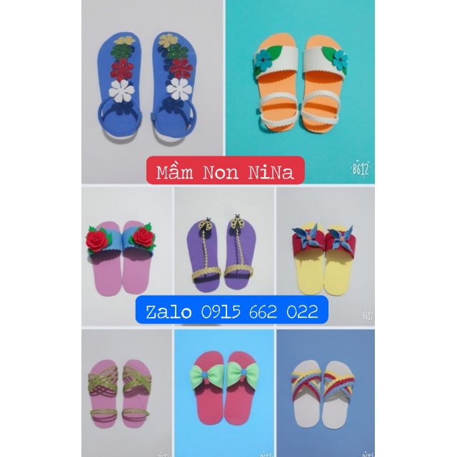 Dép trang trí mầm non
