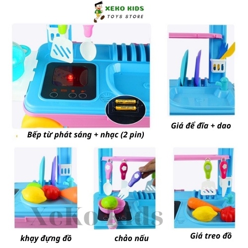 Đồ chơi nhà bếp, đồ chơi nấu ăn cỡ lớn và mini cho bé gái XEKO KIDS