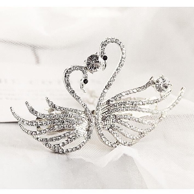 *kẹp tóc Hàn Quốc hình đôi thiên nga trắng