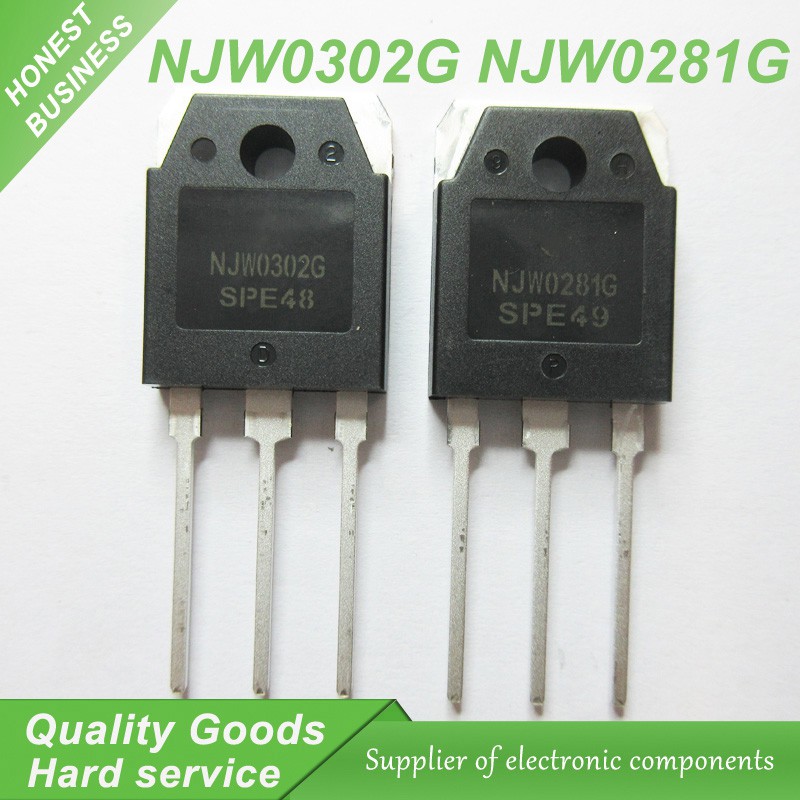 10 chiếc = 5 đôi (5 chiếc NJW0281G + 5 chiếc NJW0302G) NJW0281 NJW0302 bóng bán dẫn cao 100% nguyên 