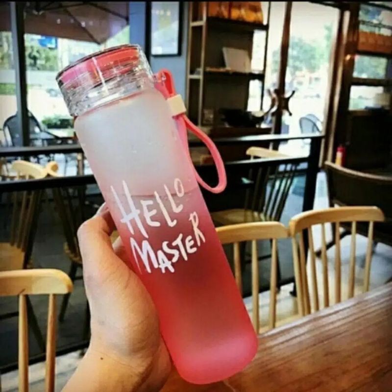 Bình Đựng Nước Thể Thao Bằng Nhựa Hình Hello Master 480ml