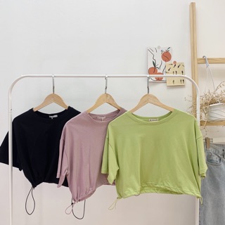 STARROOM Áo phông croptop chun eo AP071940 ❤️