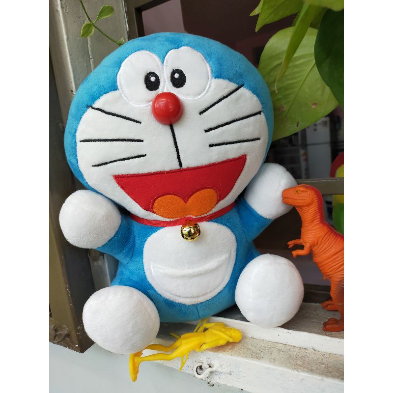 Gấu bông Doreamon xanh căn bản size 30cm, mới 99%🥰🥰🥰