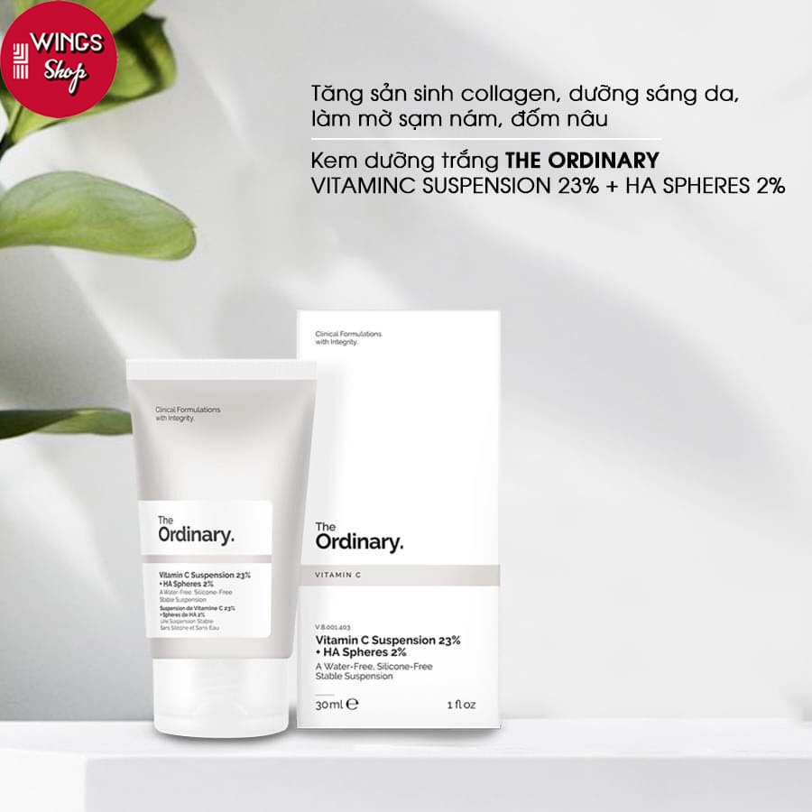 Kem Dưỡng Ẩm Và Làm Sáng Da The Ordinary Vitamin C Suspension 23% + HA Spheres 2% | Wings Shop