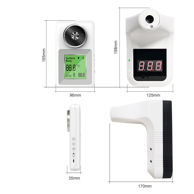 【Ready Stock】 Wall-Mounted Thermometer NonContact Infrared Automatic Sensor Body Digital Temperature Scanner with Fever Alarm 【queen2019】