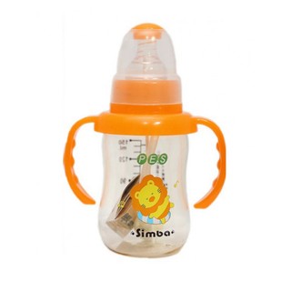 Bình sữa hồ lô tay cầm cổ rộng nhua pes hút tự động simba 360ml-150ml