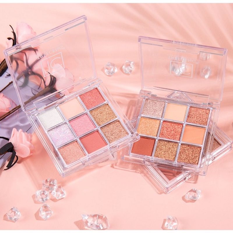 Bảng Phấn Mắt Nhũ Lì 9 Ô Vuông