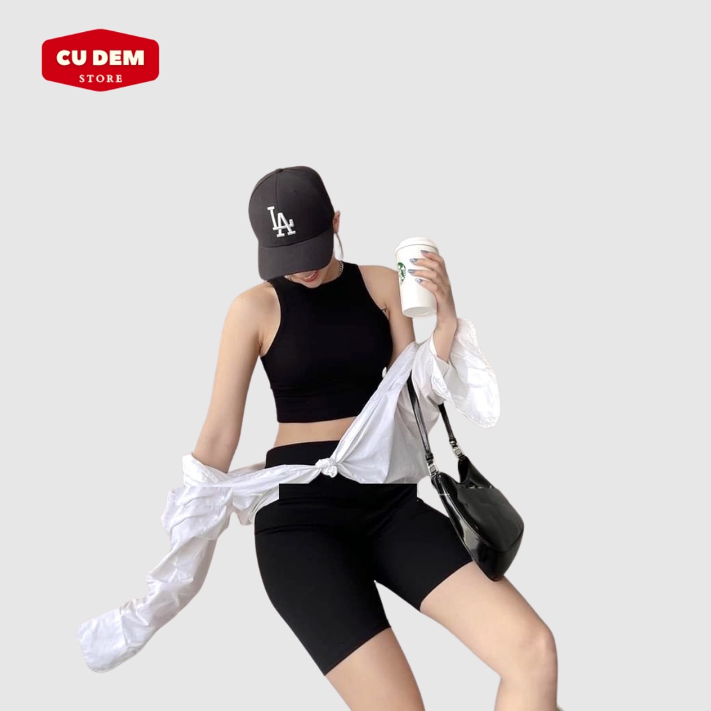 Áo ba lỗ nữ croptop thun tăm phong cách Hàn Quốc - Cú Đêm Store