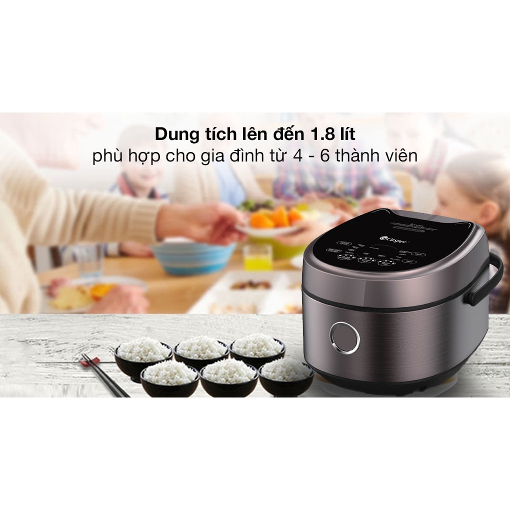 [Chính Hãng] Nồi cơm điện tử 1.8 lít Casper CD-18RC01, Thương Hiệu Thái Lan, Lỗi 1 đổi 1